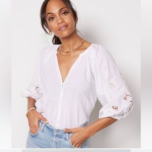 Cleobella blouse with cutout sleeves